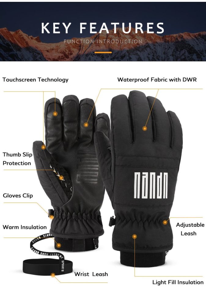 Women's Nandn Winter All Weather Snowboard Gloves