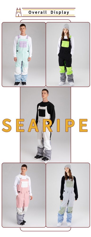 Women's Searipe Mountain Discover Colorblock Snow Pants Bibs