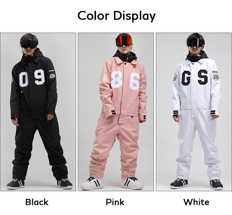 Men's Gsou Snow Winter Young Fashion 15k Waterproof One Piece Snowboard Suits