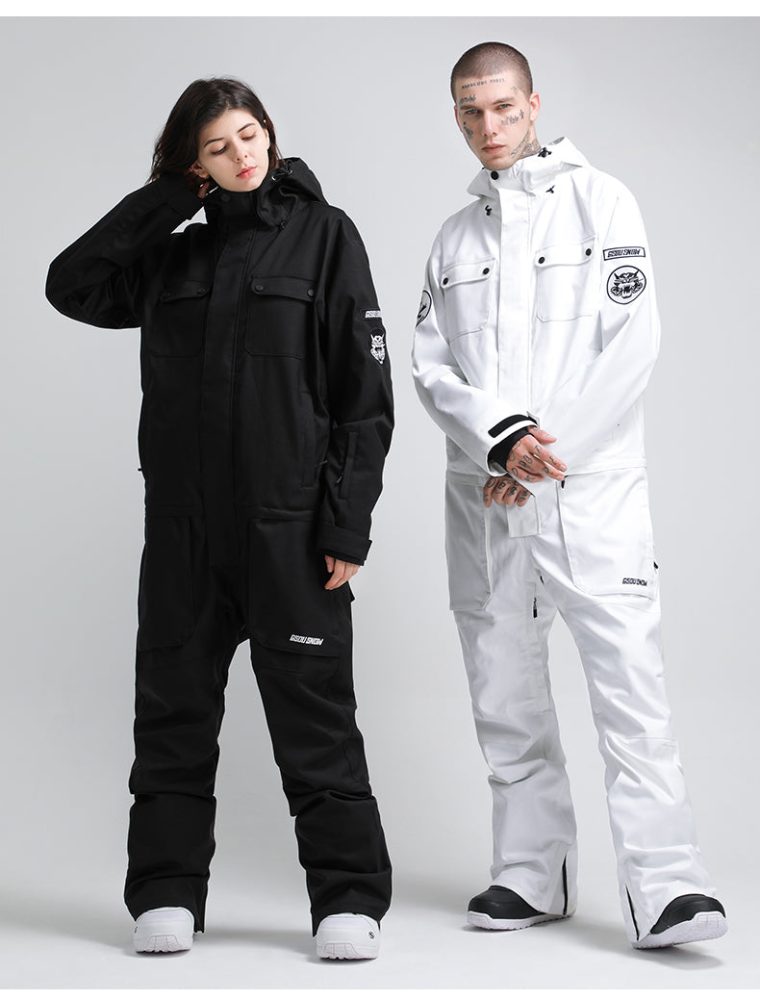 Men's Gsou Snow Mountains Tiger Snowboard Suits Winter Snowsuits