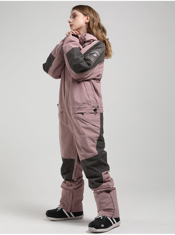 Women's Mountain Destroyer Snowshredding One Piece Ski Suits Winter Snowsuits