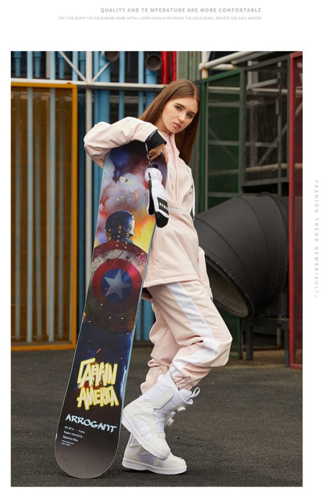 Women Unisex Flipped Young Fashion Snowboard Jackets & Pants set