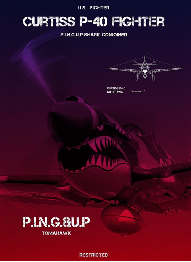 PINGUP P-40 Fighter & Shark Conjoined One Piece Snowboard Suits