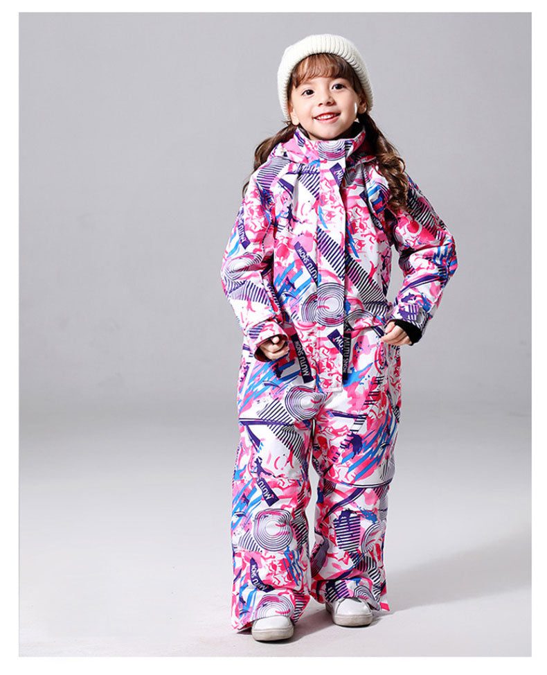 Girls One Piece New Style Fashion Ski Suits Winter Jumpsuit Snowsuits