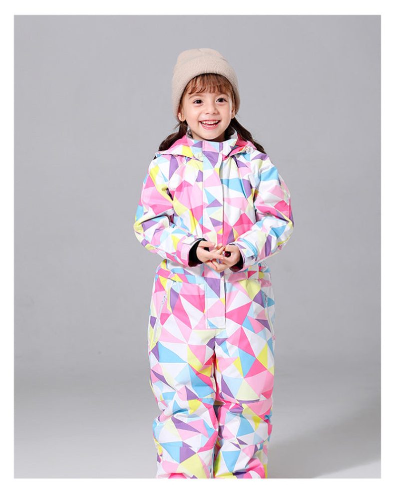 Girls One Piece New Style Fashion Ski Suits Winter Jumpsuit Snowsuits