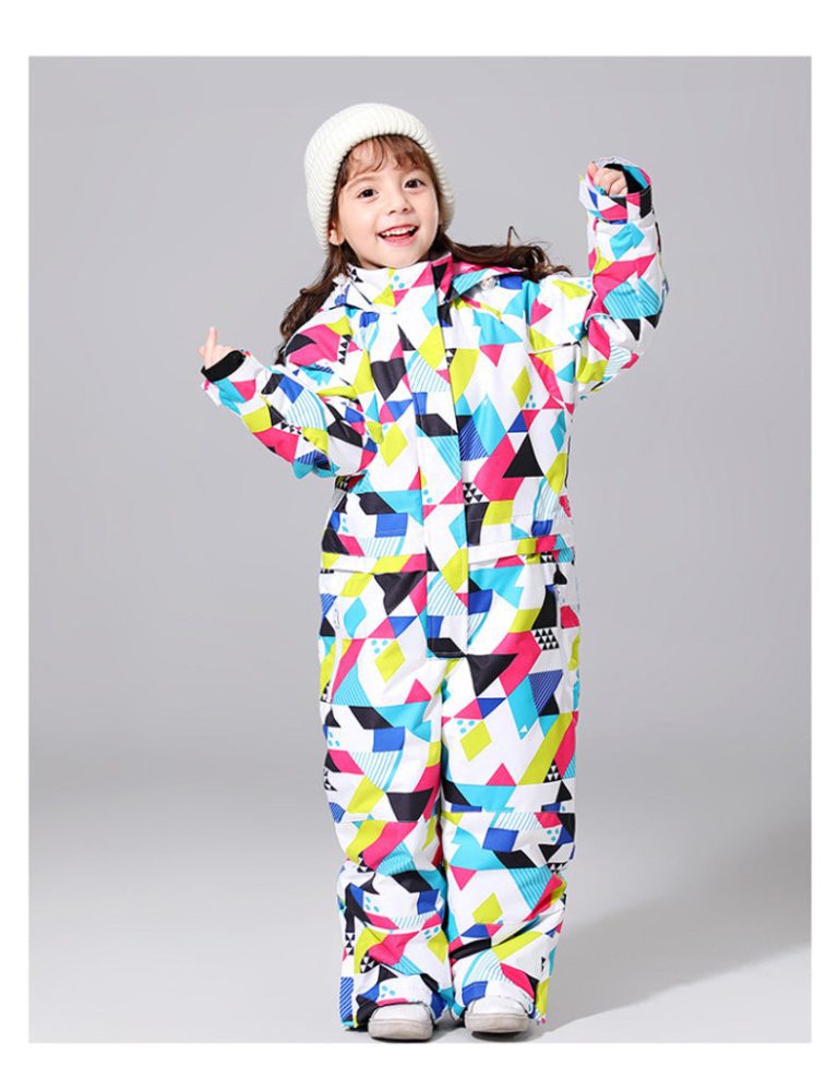 Girls One Piece New Style Fashion Ski Suits Winter Jumpsuit Snowsuits