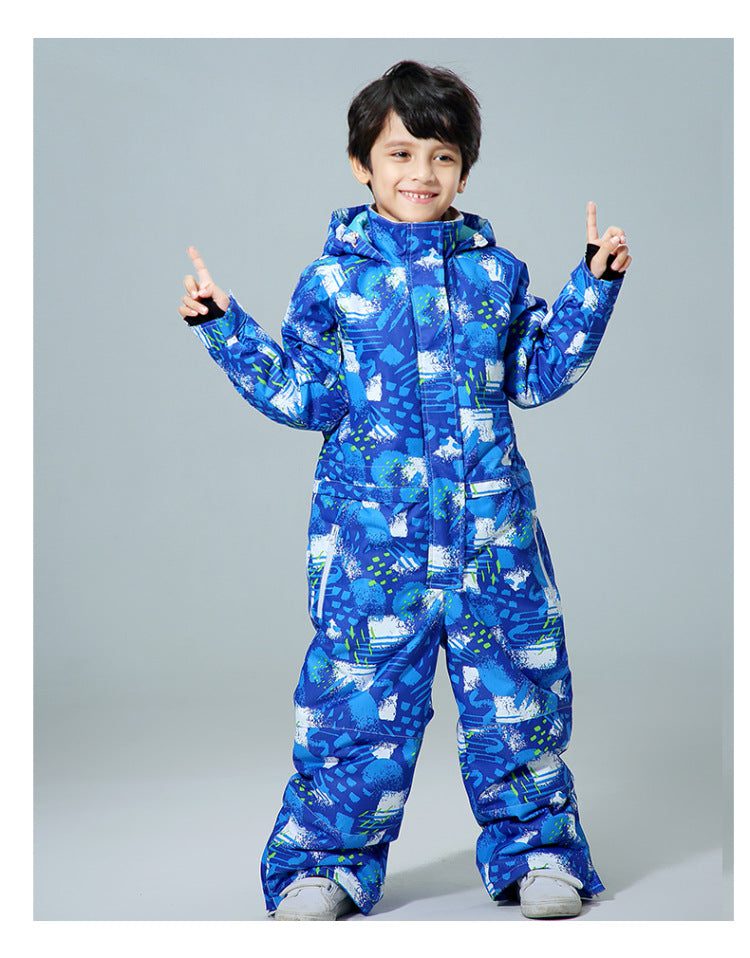 Boys One Piece New Style Fashion Ski Suits Winter Jumpsuit Snowsuits