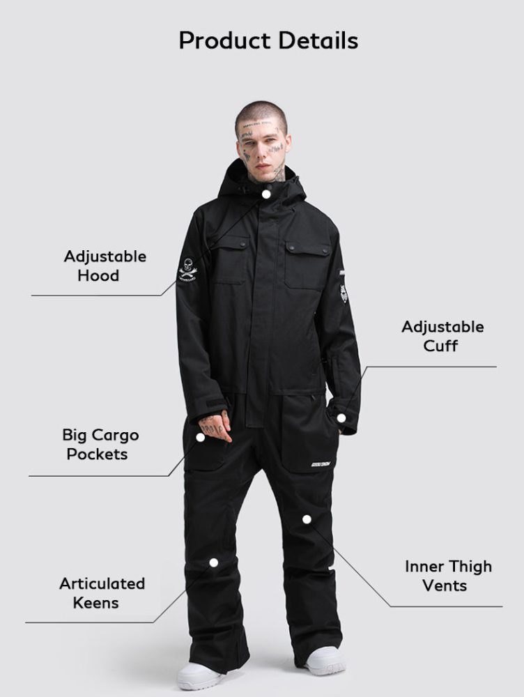 Men's Gsou Snow Mountains Tiger Snowboard Suits Winter Snowsuits