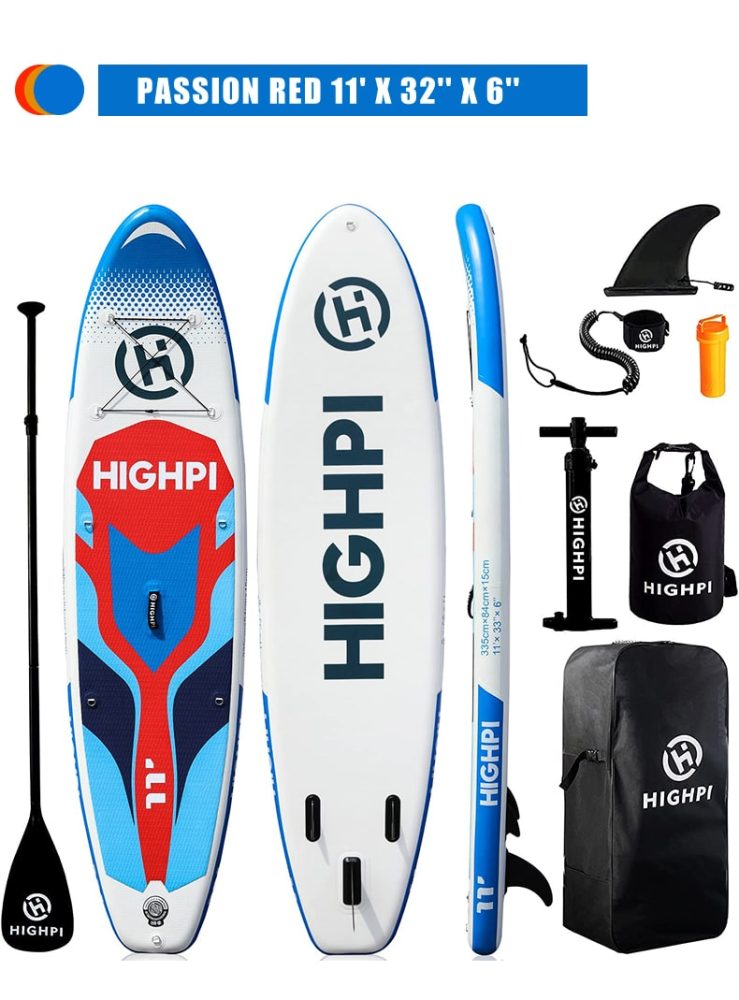 California Breeze 11' Inflatable Stand Up Paddle Board Package By Highpi SUP