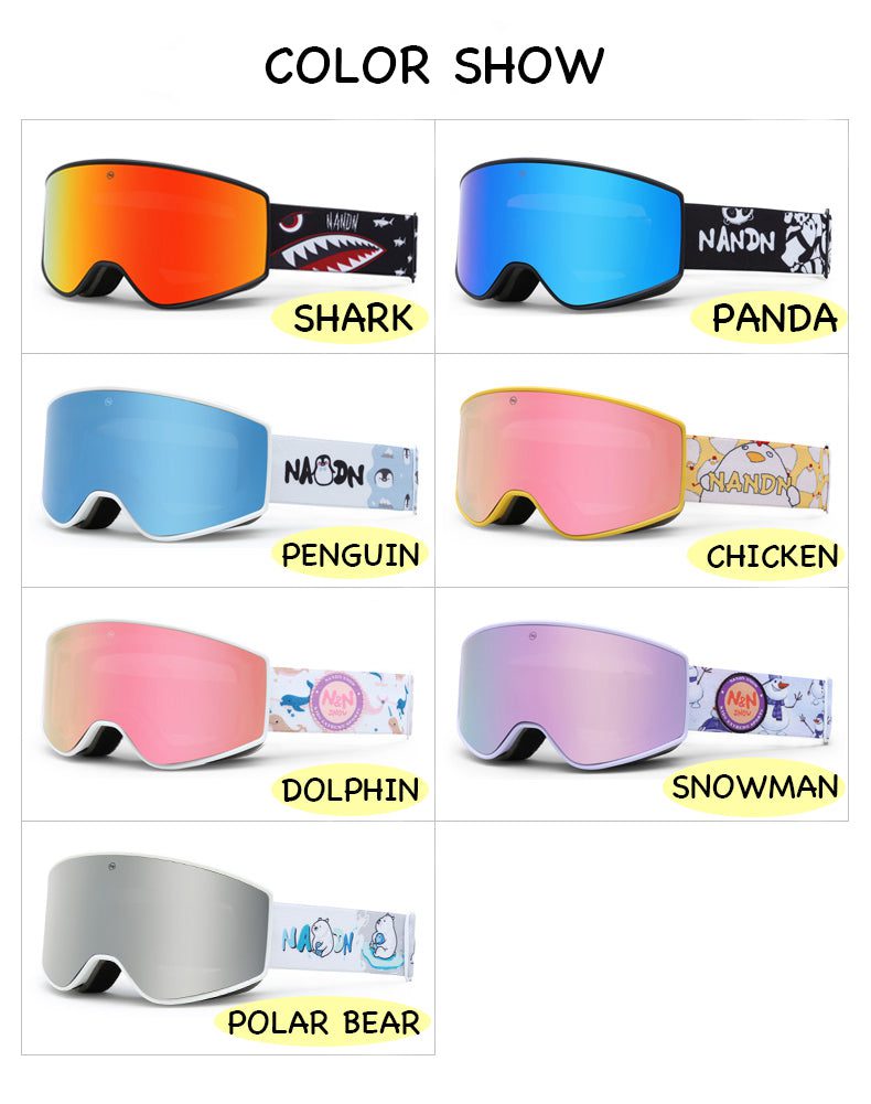 Boys Unisex Nandn Unisex Wintersports Ski Snowboard Goggles Package