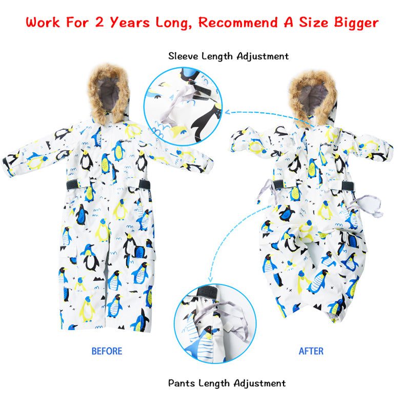 Kid's Blue Magic Winter Waterproof Colorful One Piece Ski Suits Jumpsuits Coveralls