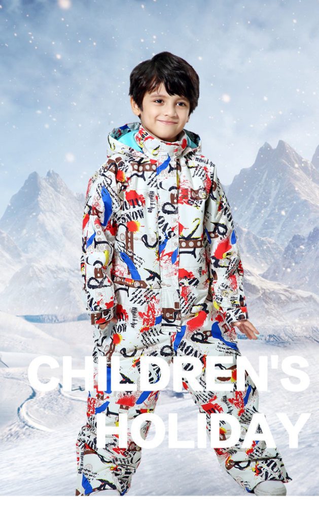 Boys One Piece New Style Fashion Ski Suits Winter Jumpsuit Snowsuits