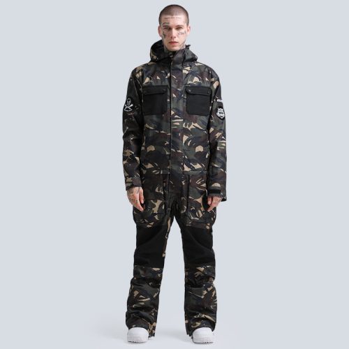 Men's Gsou Snow Mountains Tiger Snowboard Suits Winter Snowsuits