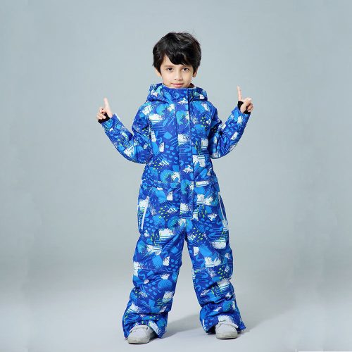 Boys One Piece New Style Fashion Ski Suits Winter Jumpsuit Snowsuits