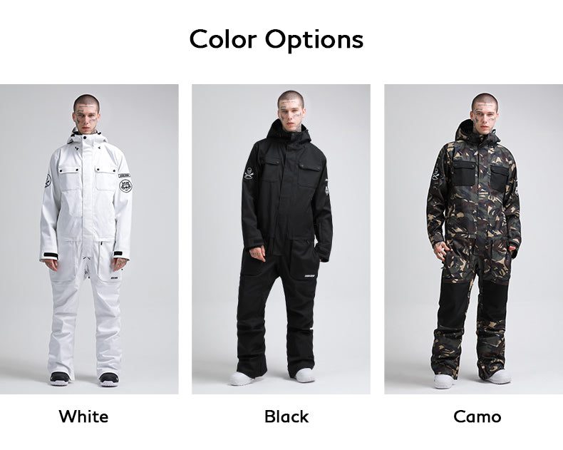 Men's Gsou Snow Mountains Tiger Snowboard Suits Winter Snowsuits