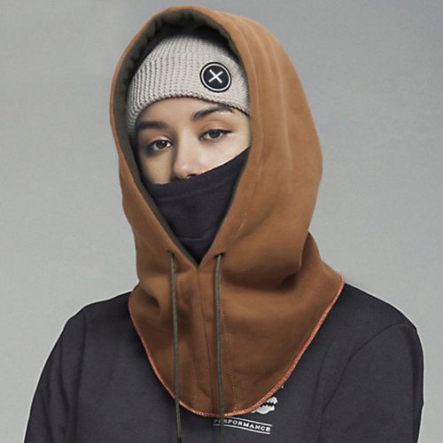 Unisex Fleece Hood, Ski/Snowboard Face Mask, Face Head Warmer