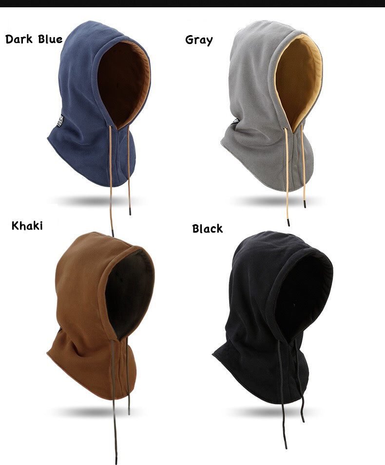 Unisex Fleece Hood, Ski/Snowboard Face Mask, Face Head Warmer