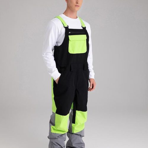 Men's Searipe Mountain Discover Colorblock Snow Pants Bibs