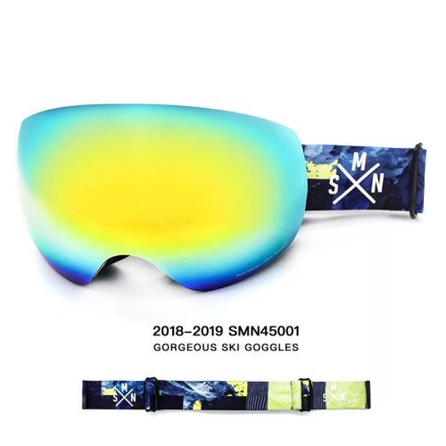 Unisex Color Strap Full Screen Ski Goggles - snowverb