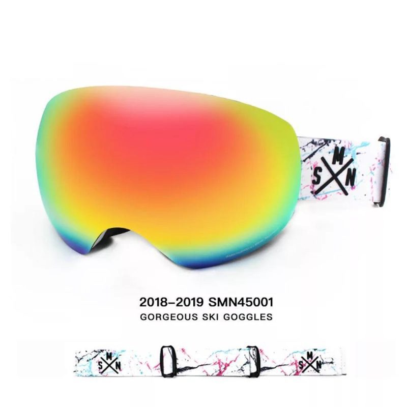 Unisex Color Strap Full Screen Ski Goggles - snowverb